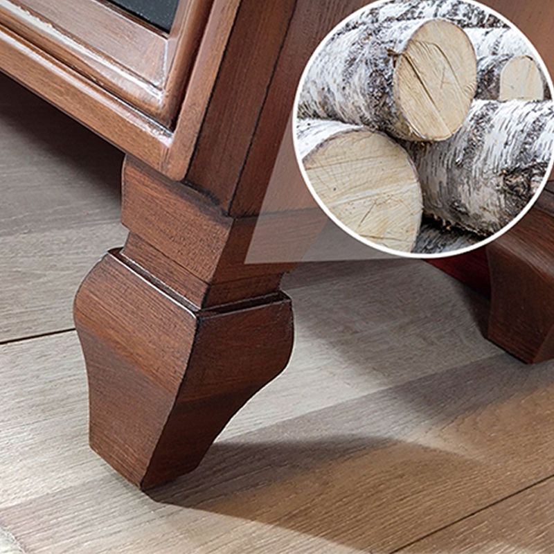 Traditionele houten slaapkamer kist horizontale opbergkast met laden