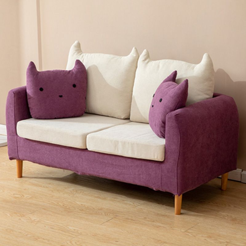 22.83" H Velvet Square Arm Modern Sofa with Tight Back slipcovered Sofa Clearhalo 'furn' 'furn_sofas' 'Furniture' 'furniture_sofas' 'kitchen' 'kitchen_sofas' 'Living Room Furniture' 'Sofa' 'sofas' 1200x1200_0da10fe6-bf02-42a9-95ac-7217a4906d02