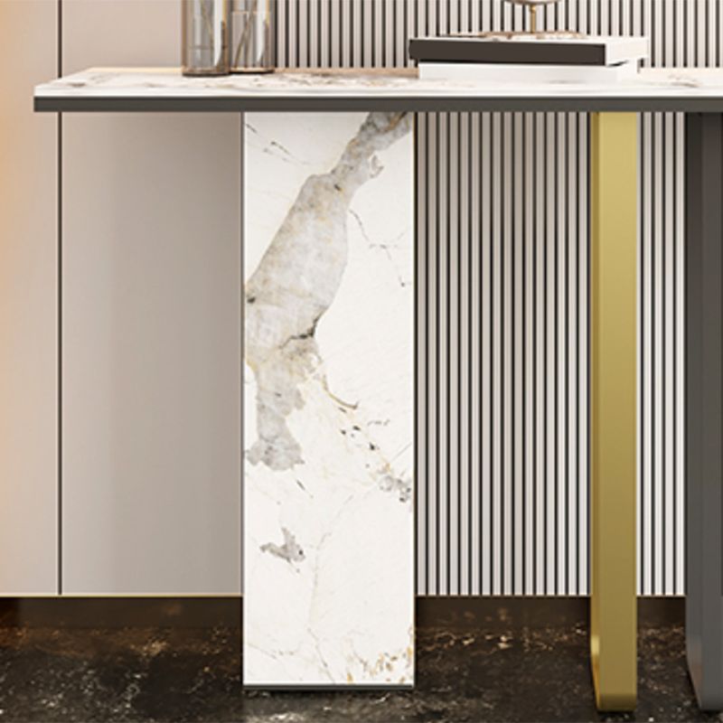 Tabella dell'accente superiore rettangolo glam con tabella della console di base astratta