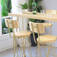 Moderner Bar-Esstisch aus massivem Holz, rechteckiger Bartisch für die Küche