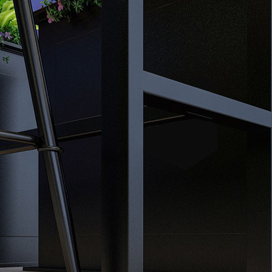 Manufactured Wood Bar Table Black Legs and Metal Base Bar Table