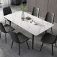 Industrial Style Dining Table Rectangle Sintered Stone 4 Legs Table with Black Frame Clearhalo ' dining_table' 'Dining Tables & Seating' 'Dining Tables' 'furn' 'furn_dining_table' 'Furniture' 'furniture_dining_table' 'Kitchen & Dining Furniture' 'kitchen&dining_furn' 'kitchen' 'kitchen_dining_table' 1200x1200_0daa8e71-9a23-4f44-9972-3a3bb7a72f97