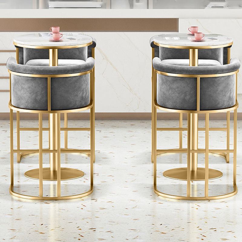 Glam Armless Backrest Counter Stool Iron Jewelry Store Bar Stool with Velvet Cushion Clearhalo 'Bar Furniture' 'Bar Stools' 'bar_stools' 'furn' 'furn_bar_stools' 'furniture_bar_stools' 'Kitchen & Dining Furniture' 'kitchen&dining_furn' 'kitchen' 'kitchen_furn' Furniture' 1200x1200_0dac7d7e-220d-458b-8bff-5b208ed7f523