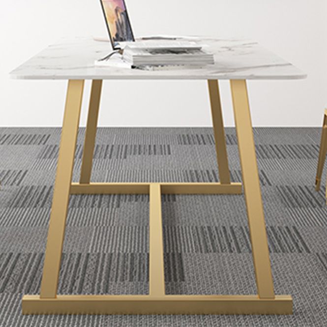 Desca di scrittura in marmo dell'ufficio scrivania rettangolare contemporanea