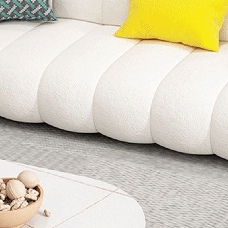 White Recessed Arm Curved Sofa Wool Sofa with Sewn Pillow Back Clearhalo 'furn' 'furn_sofas' 'Furniture' 'Living Room Furniture' 'Sofa' 'sofas' 1200x1200_0dae1c5c-6e4d-4b82-8246-bc7e69cfb645