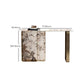16 inch Wide Glam Console Table Rectangle Stone Sofa Console Table
