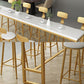 Mesa de bar con base de caballete Mesa de bar de madera maciza rectangular de lujo tradicional