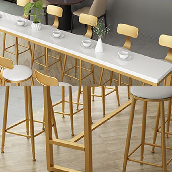 Mesa de bar con base de caballete Mesa de bar de madera maciza rectangular de lujo tradicional