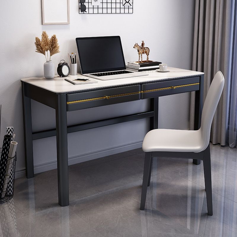 Contemporary Office Desk Antique Finish Solid Wood Computer Desk Clearhalo 'furn' 'furn_office_desk' 'Furniture' 'Office Desks' 'Office Furniture' 'office_desk' 1200x1200_0db25e51-d3df-4da5-b358-2ba98f344bcc