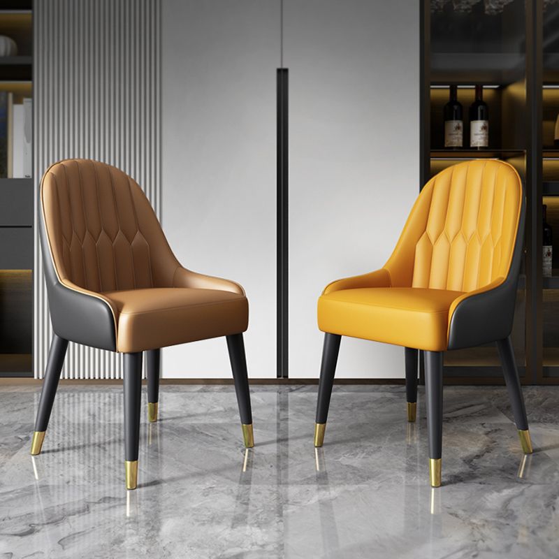 Nordic Style Dining Chair Metal Arm Parsons Chair for Kitchen Clearhalo ' kitchen&dining_furn' 'Dining Chairs' 'Dining Tables & Seating' 'dining_chair' 'furn' 'furn_dining_chair' 'Furniture' 'furniture_dining_chair' 'Kitchen & Dining Furniture' 'kitchen' 1200x1200_0db2faf6-3d79-421a-9819-1911d87a5cf5