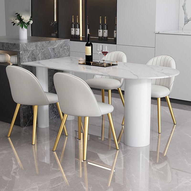 Modern Sintered Stone Dining Table 4 Legs Dining Table for Dining Room Clearhalo ' dining_table' 'Dining Tables & Seating' 'Dining Tables' 'furn' 'furn_dining_table' 'Furniture' 'furniture_dining_table' 'Kitchen & Dining Furniture' 'kitchen&dining_furn' 'kitchen' 'kitchen_dining_table' 1200x1200_0db412bb-7160-47ea-841e-515d0c48776a