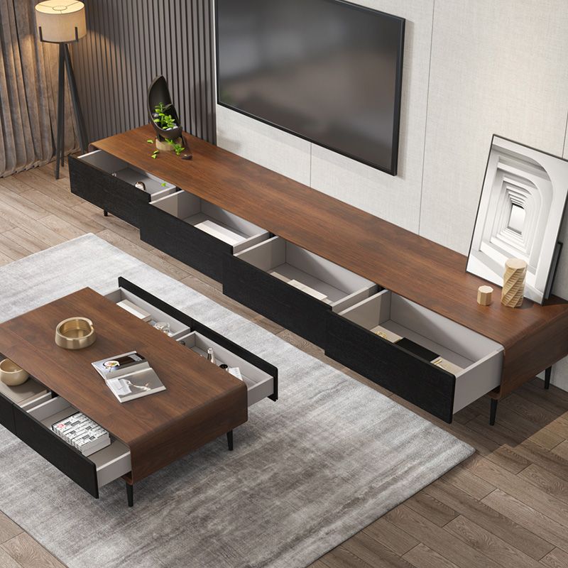 Wooden Media Console Scandinavian TV Media Console with Drawers Clearhalo 'furn' 'furn_tv_stands_entertainment_centers' 'Furniture' 'Living Room Furniture' 'TV Stands & Entertainment Centers' 'TV Stands & Media Storage Furniture' 'tv_stands_entertainment_centers' 1200x1200_0db5a5ba-c30c-4c3a-a987-eb75ef273d67