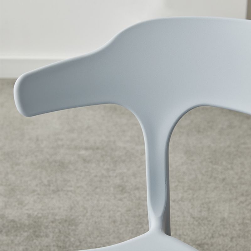 Scandinavian Style Plastic Chair Kitchen Dining Room Open Back Arm Chairs Clearhalo ' kitchen&dining_furn' 'Dining Chairs' 'Dining Tables & Seating' 'dining_chair' 'furn' 'furn_dining_chair' 'Furniture' 'furniture_dining_chair' 'Kitchen & Dining Furniture' 'kitchen' 1200x1200_0db80b8b-1417-4fb3-a53a-98afa2415351