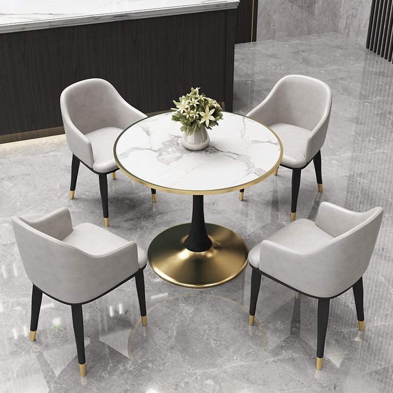 31.5-inch Metal Contemporary Dining Table Round Table for Kitchen and Dining Room Clearhalo ' dining_table' 'Dining Tables & Seating' 'Dining Tables' 'furn' 'furn_dining_table' 'Furniture' 'furniture_dining_table' 'Kitchen & Dining Furniture' 'kitchen&dining_furn' 'kitchen' 'kitchen_dining_table' 1200x1200_0dbb9e68-3b72-4a1b-9522-3c490f12df08