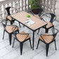 Set tavolo da pranzo in metallo stile moderno Set dinette da esterno 1/2/3/5/7 pezzi