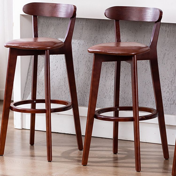 Contemporary Matte Finish Solid Wood Bar Stool Milk Tea Shop Footrest Stool Clearhalo 'Bar Furniture' 'Bar Stools' 'bar_stools' 'furn' 'furn_bar_stools' 'Furniture' 'furniture_bar_stools' 'Kitchen & Dining Furniture' 1200x1200_0dbccede-cff6-4024-969c-037d56ef7139