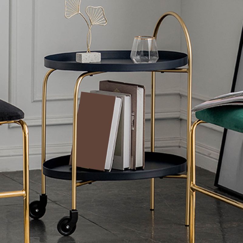 Metal Oval End Table Mid-Century Tray Top Corner Table for Living Room Clearhalo 'Coffee & Accent Tables' 'End & Side Tables' 'end_side_tables' 'furn' 'furn_end_side_tables' 'Furniture' 'Living Room Furniture' 1200x1200_0dbd32d6-e7c6-4547-892b-b30a1b376345