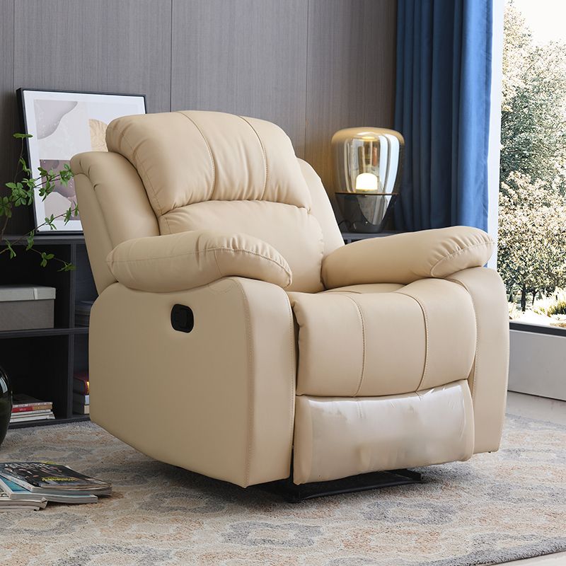 Contemporaneo home theater recliner in metallo rock manuale di botton di colore solido
