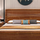 Walnut Wood Bed 85.43" Long 43.30" High Bed with Low Profile