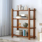 Modern Style Open Back Bookshelf Solid Wood Bookcase for Home