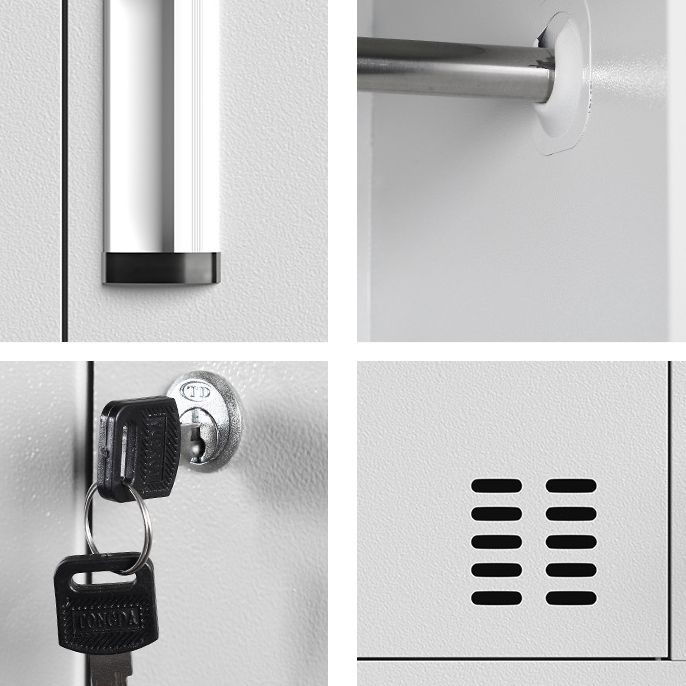 Gabinete de vestuario de acero blanco Armario moderno de armario para el hogar