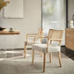 Contemporary Kitchen Dining Chairs Upholstered Chairs with Wood Base