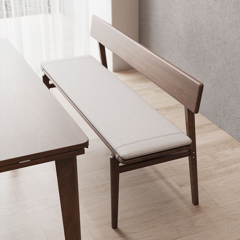 Rustieke eetbank met houten frame, 29,5 "H -bank met 4 poten