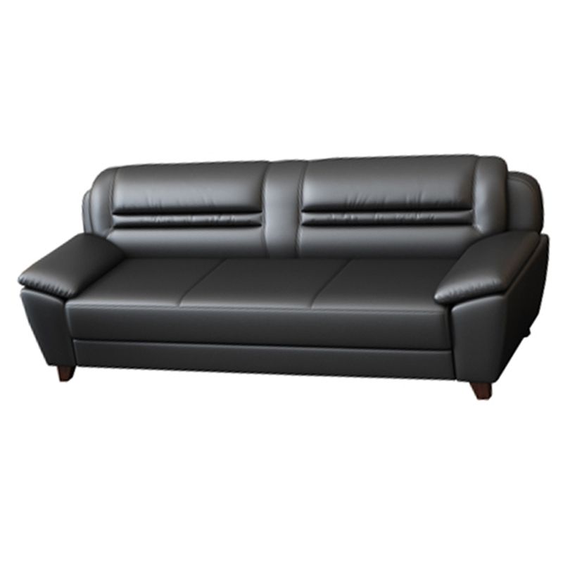 Modern Leather Match Pillow Top Arm Sewn Pillow Back Sofa for Living Room Clearhalo 'furn' 'furn_sofas' 'Furniture' 'furniture_sofas' 'kitchen' 'kitchen_sofas' 'Living Room Furniture' 'Sofa' 'sofas' 1200x1200_0dc1be95-122e-47ef-a707-6d2f1ddc9b4f