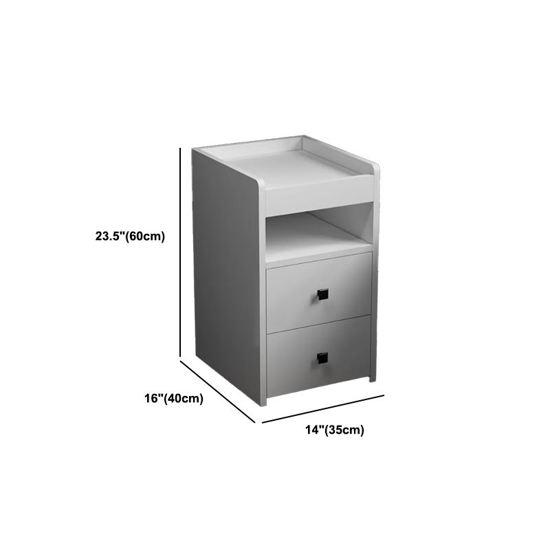 Modern Open Storage Nightstand 2-Drawer 24 Inch H Imitation Wood Night Table Clearhalo 'Bedroom Furniture' 'furn' 'furn_night_stand' 'Furniture' 'night_stand' 'Nightstands' 1200x1200_0dc399ea-d498-4537-a41b-d70ce9661e8b