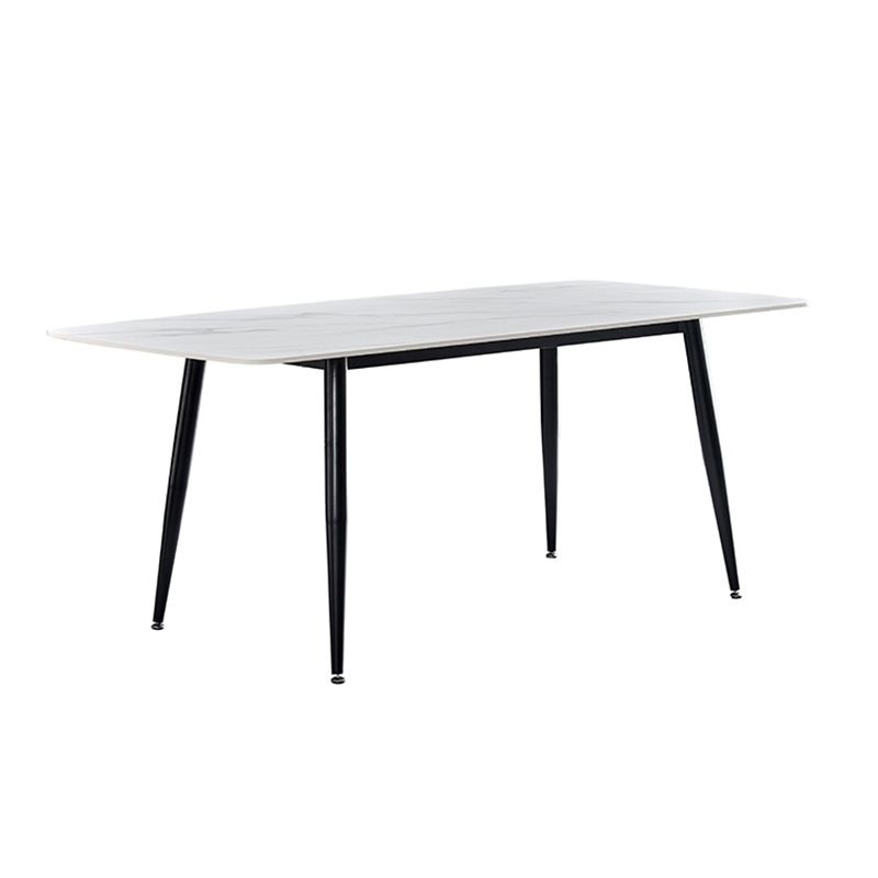 Dining Room Set Modern with Sintered Stone Dining Table and Padded Chairs Clearhalo 'Dining Room Sets' 'Dining Tables & Seating' 'dining_room_set' 'furn' 'furn_dining_room_set' 'Furniture' 'furniture_dining_room_set' 'Kitchen & Dining Furniture' 'kitchen&dining_furn' 'kitchen' 1200x1200_0dc9404b-4a15-453c-8d19-c5a9f5f8310c