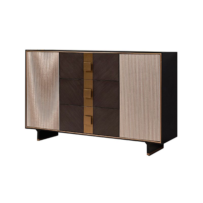 Gabinetto di sideboard in legno massiccio con cassetti moderno server da pranzo
