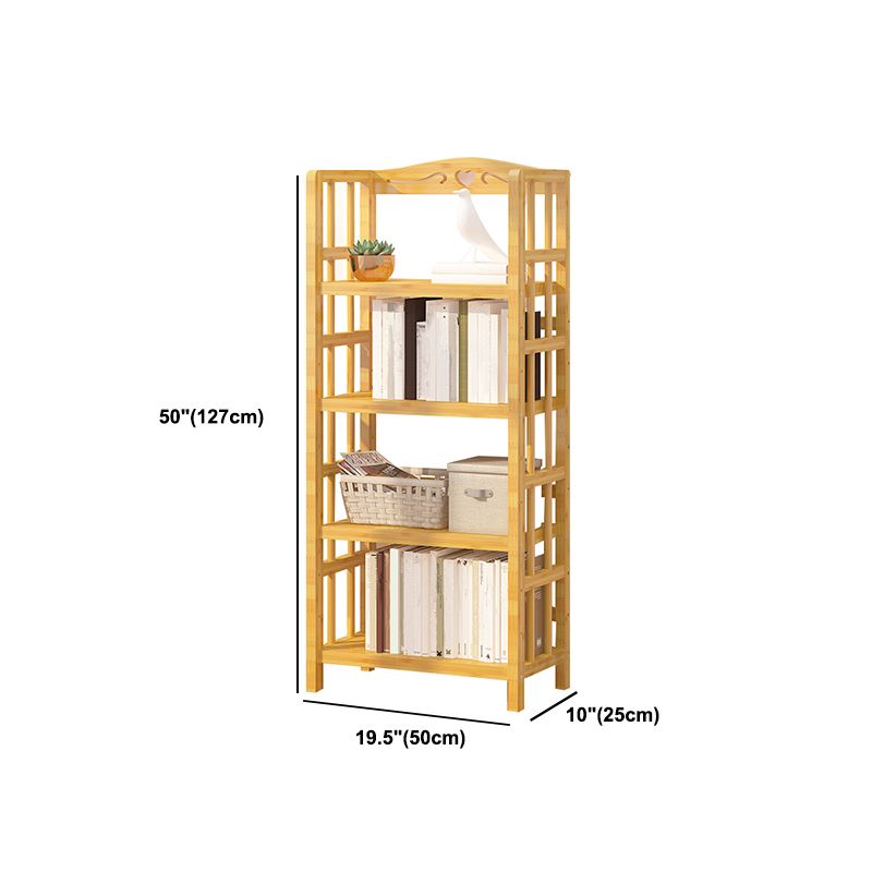 Adjustable Wood Book Shelf Bamboo Natural Shelf Bookcase Open Shelf Shelves Included Clearhalo 'Bookcases' 'furn' 'furn_bookcases' 'Furniture' 'Office Furniture' 1200x1200_0dc9e71b-2df0-4bf0-89cc-5b7ea279fd0b