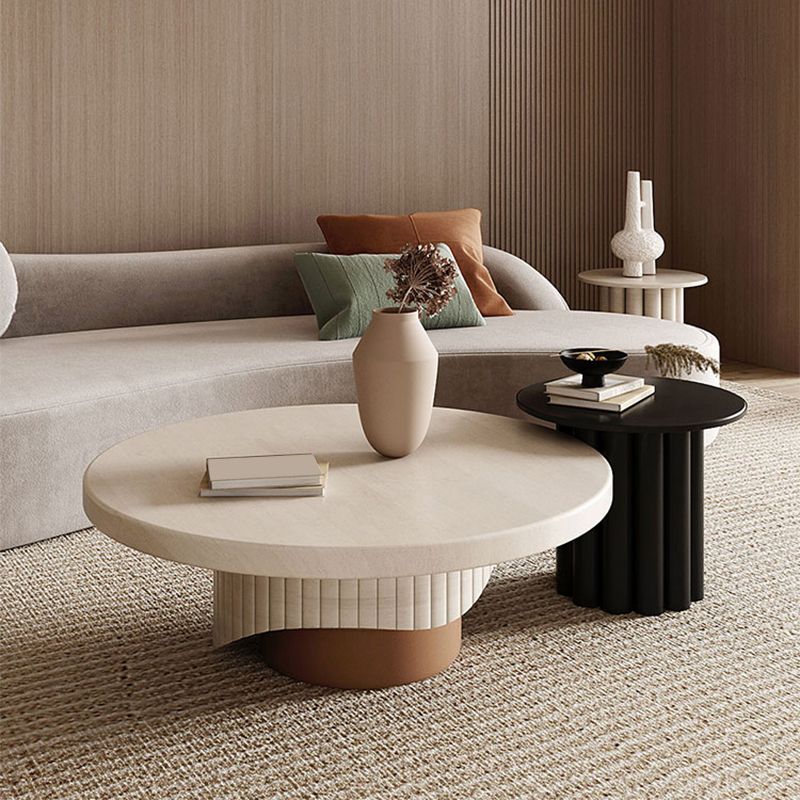 Tavolino da tavolino in legno rotondo scandinavo Tavolo da cocktail