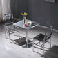 Metal Industrial Square Dining Table Stainless Steel Table for Kitchen and Dining Room Clearhalo 'Dining Tables & Seating' 'Dining Tables' 'dining_table' 'furn' 'furn_dining_table' 'Furniture' 'Kitchen & Dining Furniture' 1200x1200_0dcab4cb-c045-4018-8f3c-de7f60c3d256