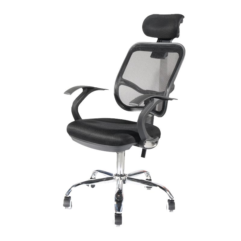 Modern Desk Chair Mesh Computer Chair High-Back Chair with Wheels and Pillow Clearhalo 'furn' 'furn_office_chair' 'Furniture' 'Office Chairs' 'Office Furniture' 'office_chair' 1200x1200_0dcaeb7e-5ba5-449d-bb20-e4dc900900b4