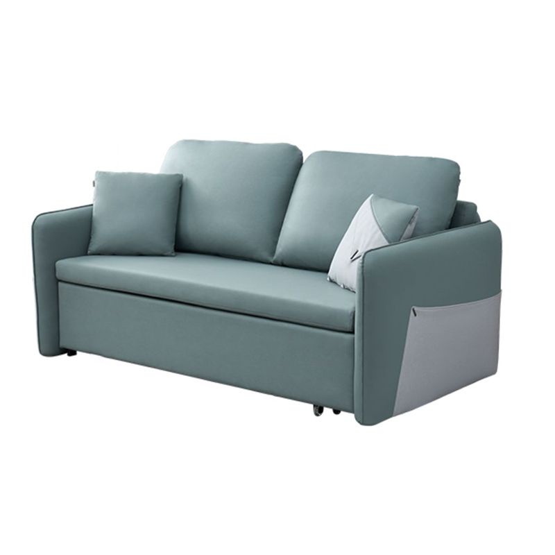 Modern & Contemporary Upholstered Faux leather Futon Sleeper Sofa Bed