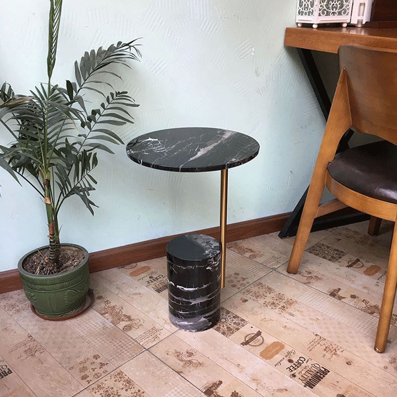Scandinavian Side Table Marble Pedestal Round Living Room End Table Clearhalo 'Coffee & Accent Tables' 'End & Side Tables' 'end_side_tables' 'furn' 'furn_end_side_tables' 'Furniture' 'Living Room Furniture' 1200x1200_0dcbde24-45f8-4558-929f-eae87fef9a52