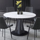 Modern Extendable Stone Dining Table Steel Base Dinner Table for Home Clearhalo 'Dining Tables & Seating' 'Dining Tables' 'dining_table' 'furn' 'furn_dining_table' 'Furniture' 'Kitchen & Dining Furniture' 1200x1200_0dcccc49-c06f-4ac2-9a20-e6ed8bc43141