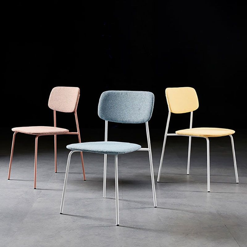 Contemporary Style Kitchen Metal Dining Chairs Dining Armless Side Chair Clearhalo ' kitchen&dining_furn' 'Dining Chairs' 'Dining Tables & Seating' 'dining_chair' 'furn' 'furn_dining_chair' 'Furniture' 'furniture_dining_chair' 'Kitchen & Dining Furniture' 'kitchen' 1200x1200_0dcd3636-4c82-412b-b901-0d09b4d2bc5b