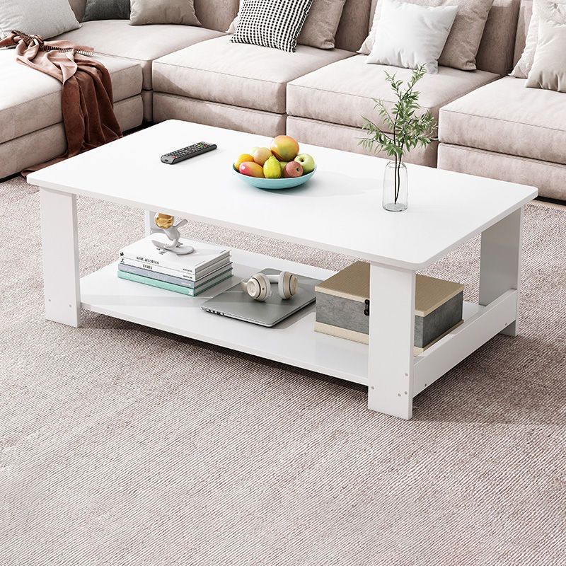 Solid Wood Coffee Table Rectangle Coffee Table for Living Room