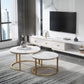 Slate Frame Coffee Table Round Nesting Coffee Table Set for Living Room Clearhalo 'Coffee & Accent Tables' 'Coffee Tables' 'coffee_tables' 'furn' 'furn_coffee_tables' 'Furniture' 'Living Room Furniture' 1200x1200_0dcfad67-bd49-401e-b67b-0585e61a0ae3