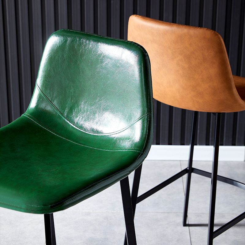 Industrial Leather Metal Counter Stools Low Back Bar Stools with Bucket Seat Clearhalo 'Bar Furniture' 'Bar Stools' 'bar_stools' 'furn' 'furn_bar_stools' 'furniture_bar_stools' 'Kitchen & Dining Furniture' 'kitchen&dining_furn' 'kitchen' 'kitchen_furn' Furniture' 1200x1200_0dcfe26d-8092-403f-a039-fdd9f4936593