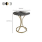 Glam Metal Side End Table Pedestal Round Sofa Side Accent Table Clearhalo 'Coffee & Accent Tables' 'End & Side Tables' 'end_side_tables' 'furn' 'furn_end_side_tables' 'Furniture' 'Living Room Furniture' 1200x1200_0dcff99e-ca03-4ab2-8285-e2b7d392f67c