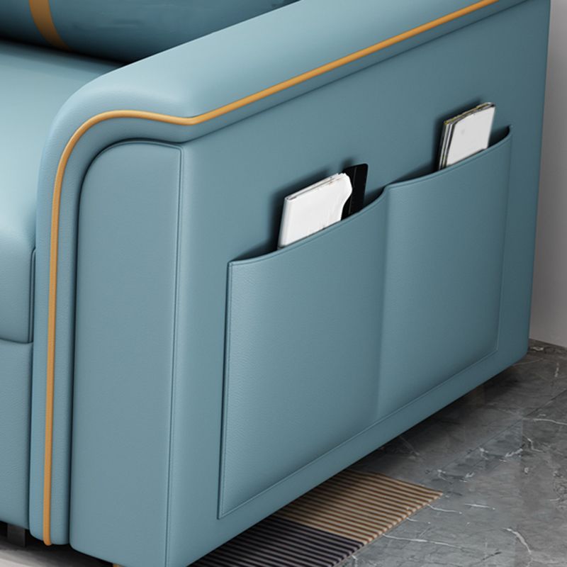 現代的なステイン耐性ソファベッドフェイクレザーベッドソファソファ