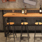 Industrial Rectangle Pub Table Set 1/4/6/7 Pieces Solid Wood Bar Set for Indoor
