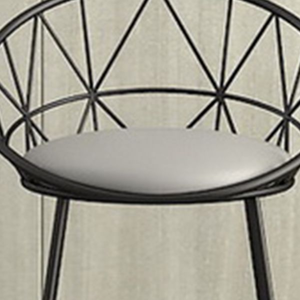 Nordic Backrest Armless Counter Stool Iron Cafe Bar Stool with Leather Cushion Clearhalo 'Bar Furniture' 'Bar Stools' 'bar_stools' 'furn' 'furn_bar_stools' 'Furniture' 'Kitchen & Dining Furniture' 1200x1200_0dd20a3d-819d-4857-88dd-3ca8905f53f9