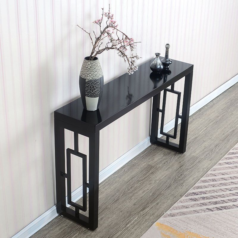 Tavolo da console in legno massiccio Tavolo di accento rettangolo per Hall, alto 29,53 pollici