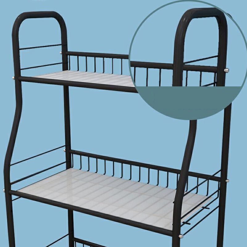 Contemporary Standard Bookshelf Open Back Metal Bookcase with Shelves