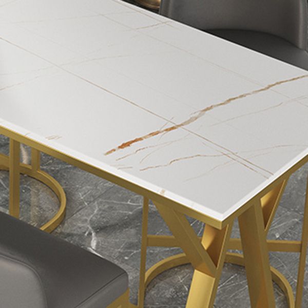 Industrial Rectangle Bar Table Metal Base Bar Height Table for Living Room