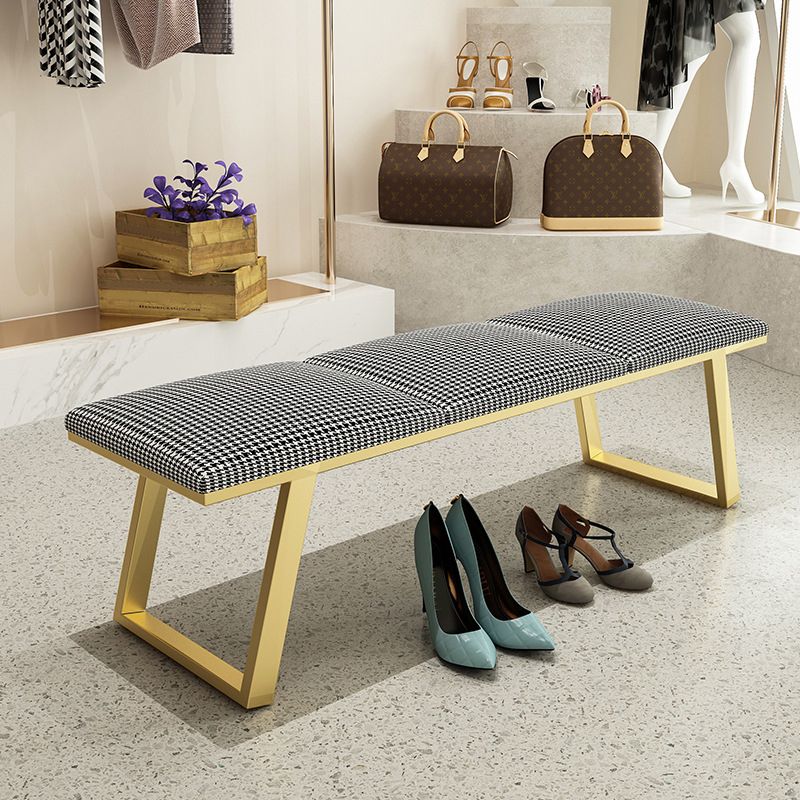 Mid-Century Modern Upholstered Bench Bedroom Rectangle Seating Bench with Legs Clearhalo 'Benches' 'Chairs & Seating' 'furn' 'furn_benches' 'Furniture' 'Living Room Furniture' 1200x1200_0ddb4399-5e89-4b00-840d-0243360b3faa